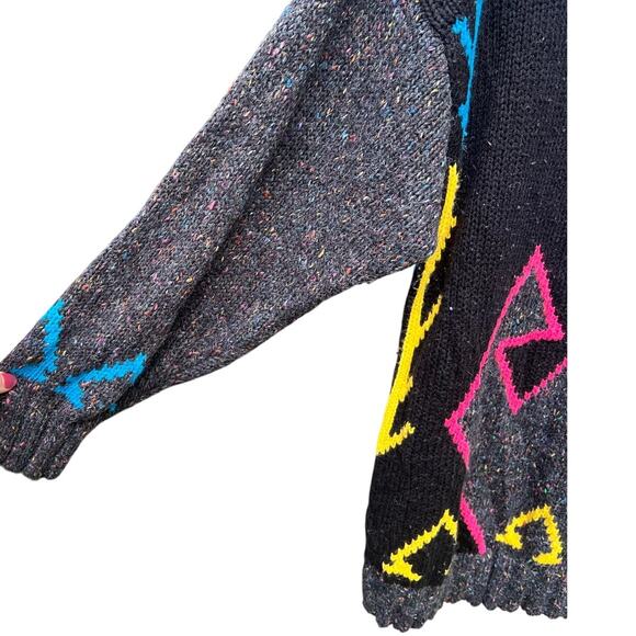 Vintage 1980s Limited Express Sweater Dress Size S 80s Extra Retro - Picture 3 of 4